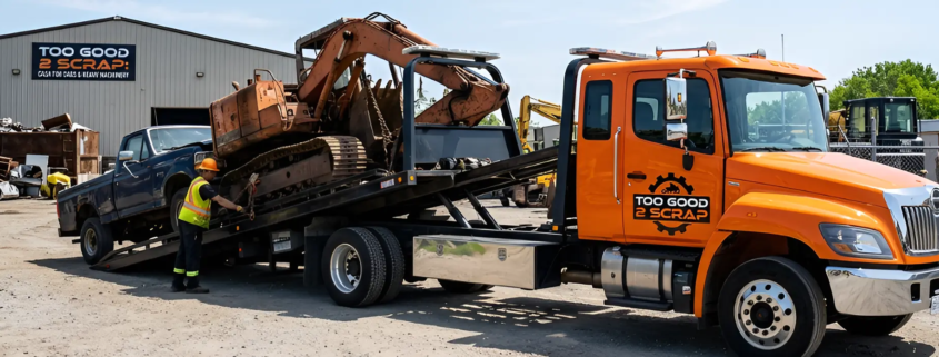 Unloading scrapable things at toogood2scrap facility