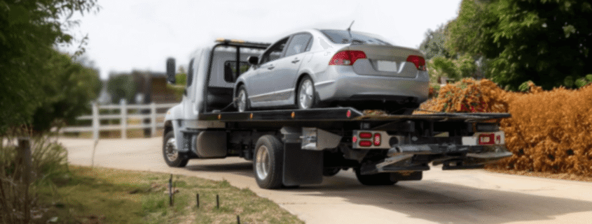car loaded on carry vehicle